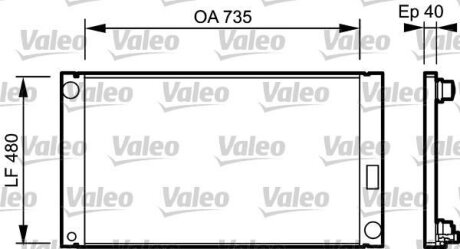 Радіатор, охолодження двигуна Valeo 735033