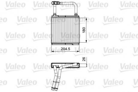 Радиатор (теплообменник) отопления салона Valeo 811526 (фото 1)