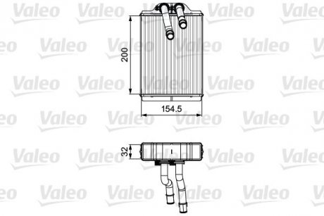 Радиатор печки MERCEDES Valeo 811551