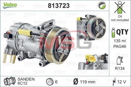 Компресор кондиціонера Valeo 813723