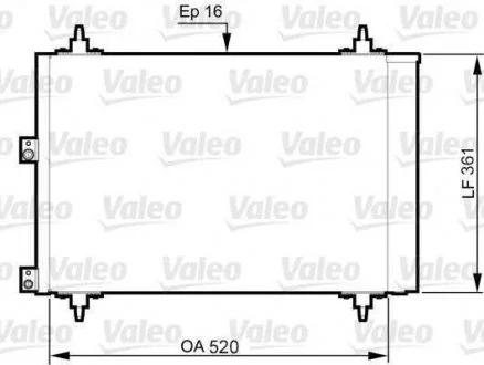 Радіатор кондиціонера Valeo 814080