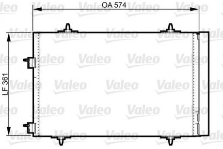 Радіатор кондиціонера (з осушувачем) Valeo 814365 (фото 1)
