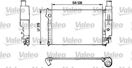 Радіатор основний 2.0 16V pe, ci,2.0 8V pe, ci Peugeot 605 89-99 Valeo 816554