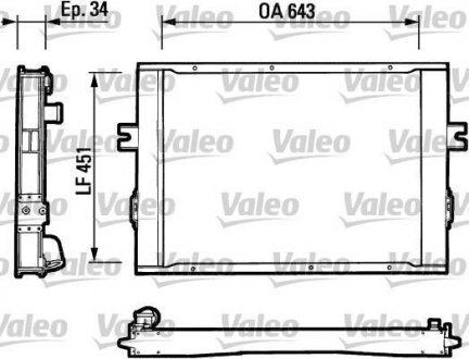 Радіатор, охолодження двигуна Valeo 816649