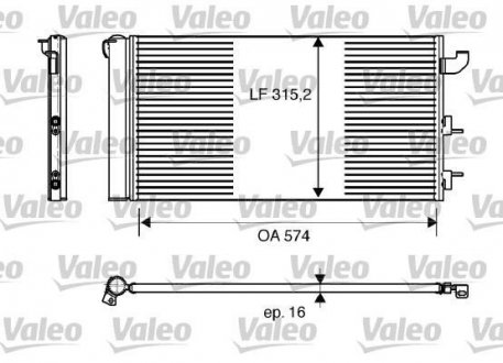 Конденсатор кондиціонера Valeo 818162