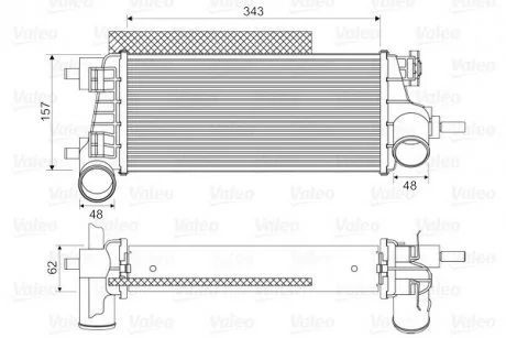 Інтеркулер FORD C-MAX II, FOCUS III, FOCUS III/KOMBI, GRAND C-MAX 1.0 02.12-02.20 Valeo 818667