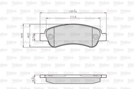 Тормозные колодки CITROEN T. JUMPER/JUMPY 1,6-3,0 HDI 02- Valeo 872465