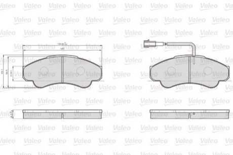 Тормозные колодки CITROEN P. JUMPER 2,0-2,8HDI 02- Valeo 872919