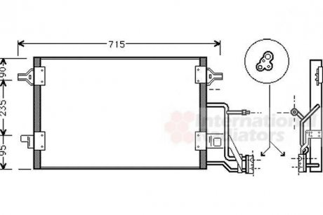 Радиатор кондиционера A4/PASSAT 19TDI/25TDI 97- (выр-во) Van Wezel 03005173