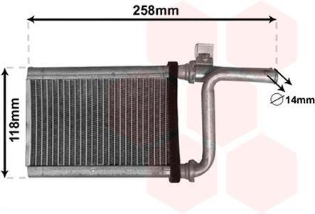 Радиатор отопителя MITSUBISHI PAJERO 2000 - Van Wezel 32006254