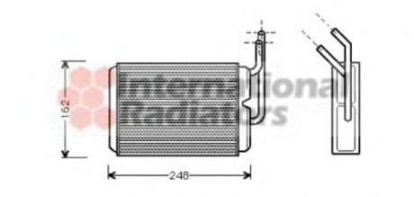 Радиатор печки Van Wezel 43006220