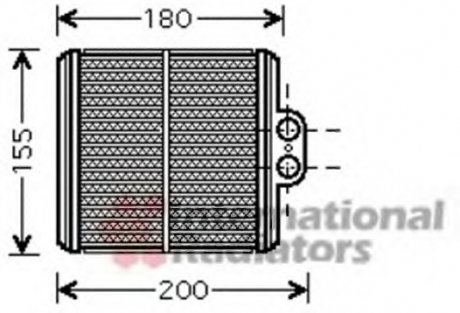 Радиатор печки Van Wezel 52006093