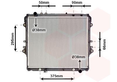 Радіатор охолодження TOYOTA HI-LUX 16+ Van Wezel 54002757 (фото 1)