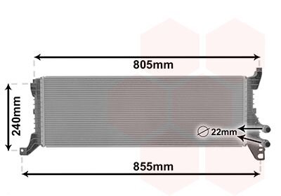 Фото 1 - радіатор охолодження VW Multivan/T6 2.0 TDI 15- Van Wezel 58012723 Радіатор охолодження VW Multivan/T6 2.0 TDI 15- Van Wezel 58012723 (фото 1)