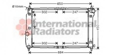 Радиатор охлаждения CHEVROLET AVEO (T250, T255) (05-) 1.4 i 16V (выр-во) Van Wezel 81002067 (фото 1)