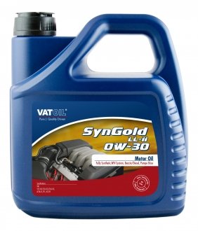 Моторна олія SynGold LL-II 0W-30 синтетична 4 л VATOIL 50004 (фото 1)