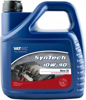 Моторное масло SynTech 10W-40 полусинтетическое 4 л VATOIL 50029 (фото 1)