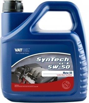 Моторное масло SynTech LL-X 5W-50 синтетическое 4 л VATOIL 50398 (фото 1)