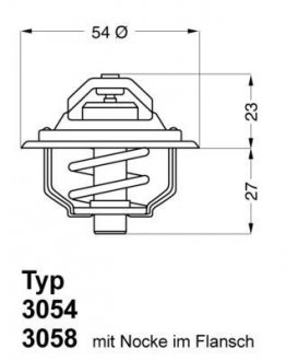 Термостат системы охлаждения WAHLER 305492D50 (фото 1)