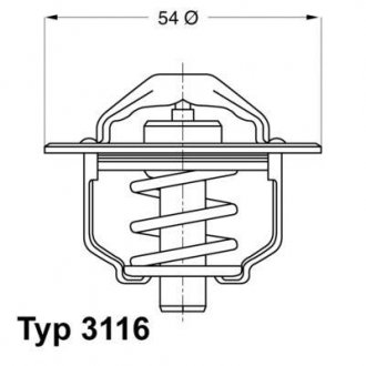 Термостат системи охолодження WAHLER 3116.82D