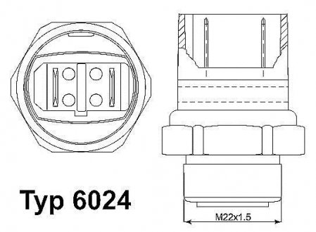 Термовыключатель вентилятора радиатора WAHLER 602495D