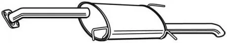 Глушник вихлопної системи задній CHEVROLET LACETTI, NUBIRA DAEWOO NUBIRA 1.4-1.8 07.03- WALKER 22817