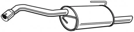 Глушник вихлопної системи задній MITSUBISHI COLT VI, SMART FORFOUR 1.1/1.1LPG/1.3 01.04-06.12 WALKER 23662