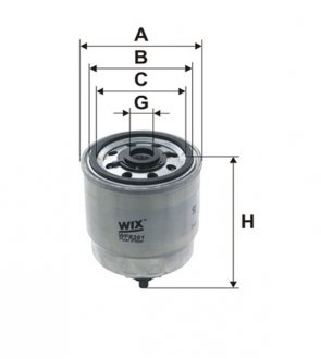 Фільтр паливний Hyundai Accent II, Getz, Matrix (вир-во -FILTERS) WIX FILTERS WF8361 (фото 1)
