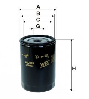 Фільтр масляний WIX FILTERS WL7070 (фото 1)
