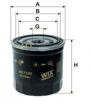 Масляный фильтр WIX FILTERS WL7100