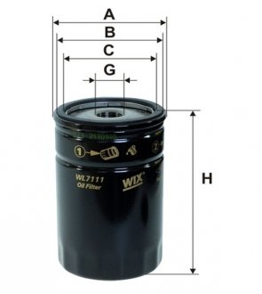 Масляный фильтр, Масляный фильтр, ступенчатая коробка передач WIX FILTERS WL7111