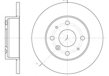 Тормозной диск (передний) DAIHATSU CHARADE /GEELY СK 1.0-1.5 89- WOKING D6363.00 (фото 1)