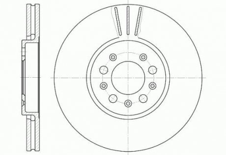 Гальмівний диск перед. A1/A3/Bora/Cordoba/Fabia (96-21) WOKING D6544.10 (фото 1)