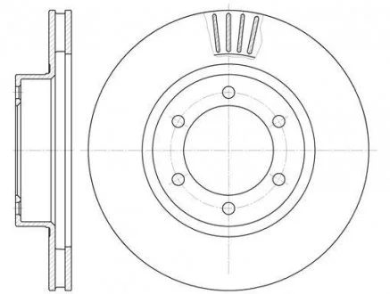Тормозной диск перед. 4 Runner/Land Cruiser (01-10) WOKING D6706.10