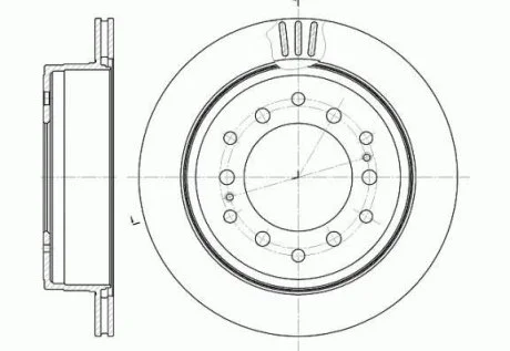 Тормозной диск зад. Cruiser 300/80/90/Prado/Lexus GX 01-10 3.0-4.7 WOKING D6956.10