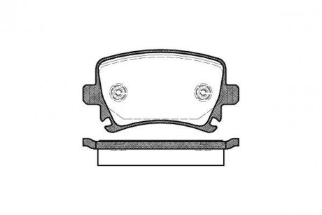 Гальмівні колодки задні Caddy III/Golf V/Audi A4 03- WOKING P11313.00 (фото 1)