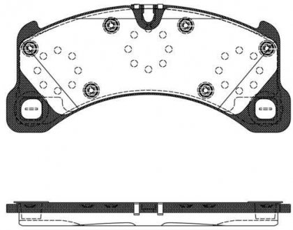 Колодки гальмівні дискові передн Porsche Cayenne 3.0 10-,Porsche Cayenne 3.6 WOKING P1245350 (фото 1)