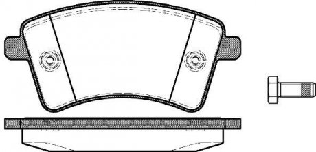 Комплект тормозных колодок, дисковый тормоз WOKING P12513.00 (фото 1)