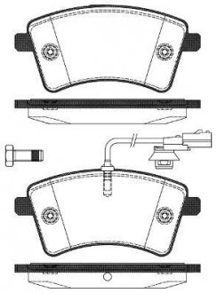 Колодки гальмівні дискові передн Renault Kangoo be bop 1.5 09-,Renault Kangoo WOKING P1251301 (фото 1)