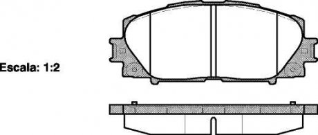 Колодки гальмівні дискові передн Toyota Yaris 1.0 05-,Toyota Yaris 1.0 10- (P WOKING P1324300 (фото 1)