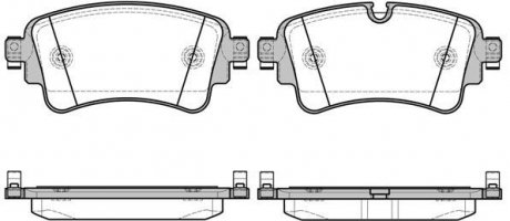 Колодки гальмівні дискові задн Audi Q7 3.0 15- (P17693.08) WOKING P1769308