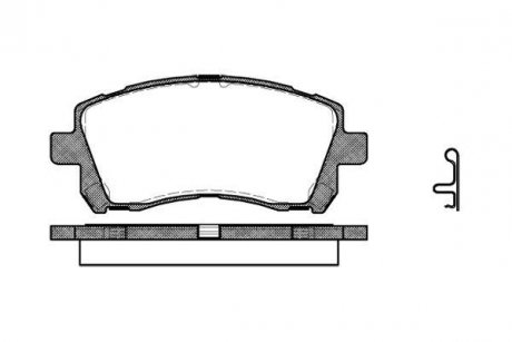 Колодки гальмівні дискові передн Subaru Outback (bl, bp) 2.5 03-10 (P7553.02) WOKING P755302 (фото 1)