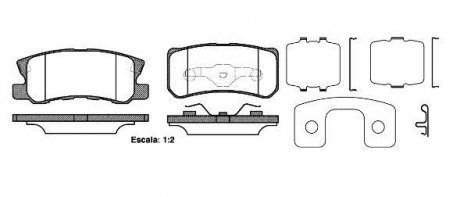 Тормозные колодки задние. CITROËN C4/DODGE AVENGER/CALIBER/JEEP COMPASS 1.6-2.4 06- WOKING P9033.22