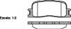 Тормозные колодки зад. Toyota Camry 01-06 (akebono) (93x38x16) WOKING P9543.00 (фото 1)