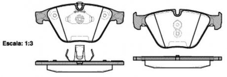 Тормозные колодки перед. BMW 5 (F10) 10- (ATE) (155,1x68,5x18,9) WOKING P9573.20