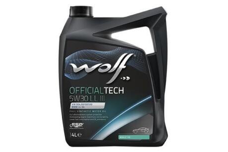 Моторное масло Officialtech LL III 5W-30 синтетическое 4 л Wolf 8307515 (фото 1)