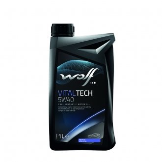 Моторное масло Vitaltech 5W-40 синтетическое 1 л Wolf 8311093