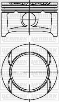 Поршень Opel Combo/Astra G/H 1.4 04-11 (73.40mm/STD) = 7121655000 YENMAK 3104214000 (фото 1)