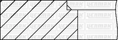 Кільця поршневі VW LT/T4/T5 2.5TDI (81.51mm/+0.5) (2.5-2-3) YENMAK 9109318050