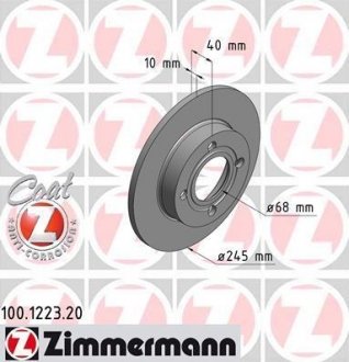 Тормозной диск ZIMMERMANN 100122320